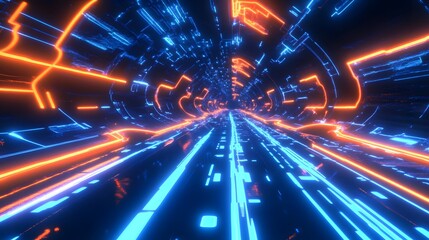 Poster - Visual representation of energy flow through a circu AI generated illustration