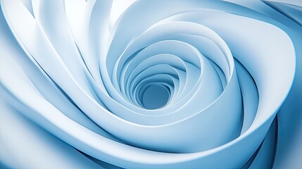 Aufkleber - Abstract spiral design in soft blue tones, creating a calming and elegant visual effect.