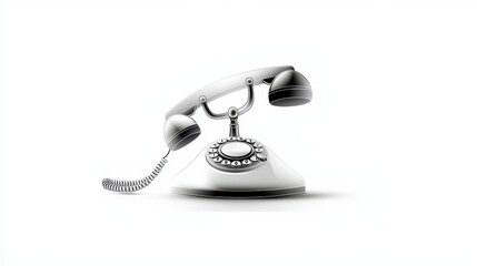 Poster - Hand-drawn phone icon on a white background, representing business communication.