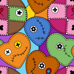 Sticker - seamless pattern with monsters