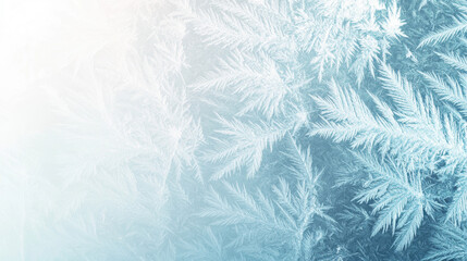 Naklejka na meble Frosty natural ice patterns with intricate textures in soft blue and white hues, evoking the serene beauty of winter.
