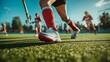 © Murad - Active Hockey Players in Action During Competitive Sports Match and Training Outdoors