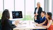 © InfiniteFlow - Customer relationship management system on modish computer for CRM business and enterprise