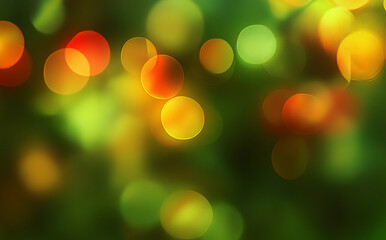 Poster - Colorful blurred lights creating a festive atmosphere during a celebration in the evening