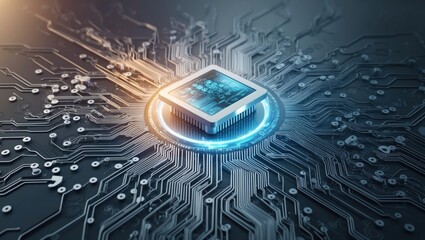 Poster - wallpaper, background electronic circuits