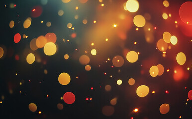 Poster - Colorful bokeh lights create a festive atmosphere at a nighttime celebration event