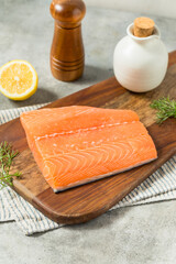 Wall Mural - Organic Raw Salmon Fillet