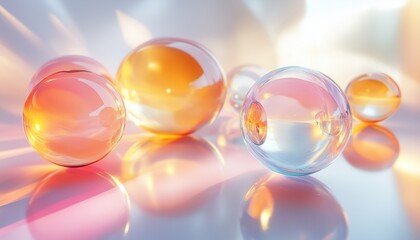 Poster - Digital Rendering Of Glass Geometries With Dispersion S Shown In 3d. The Intricate Patterns And Shapes Of The Glass Are Highlighted In This Artwork.