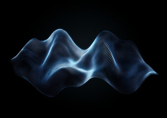 Aufkleber - Abstract wave patterns in blue and black create a mesmerizing visual experience