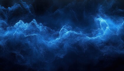 Poster - Digital Screen Template In Abstract Dark Blue Blurry Style: A Versatile Display Pattern For Websites And Online Platforms.