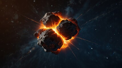 Wall Mural - cosmic collision