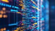 © Влада Яковенко - Concept of digital technology. Computer code on a virtual interface screen, data mining, digital software development.