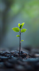 Wall Mural - little tree growth nature healing photo