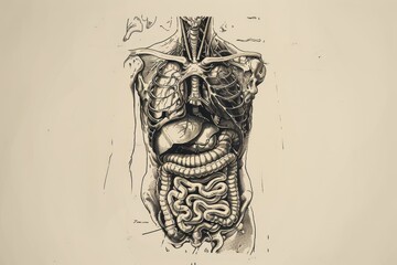 Poster - Exploration of human anatomy featuring detailed 3D models of organs and systems in vibrant colors on a dark background