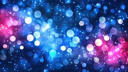Poster - Colorful abstract background with sparkling lights and bokeh effects