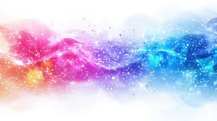 Poster - Vibrant Abstract Background with Colorful Light and Particle Effects