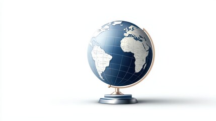 Poster - Hand-drawn globe icon, symbolizing international business reach on a white background.