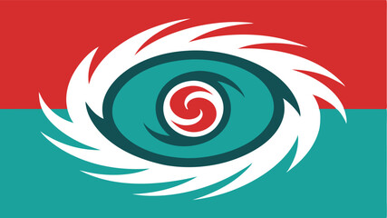 Poster - Dynamic vector illustration of a swirling pattern with vibrant colors representing movement and energy in a bold design