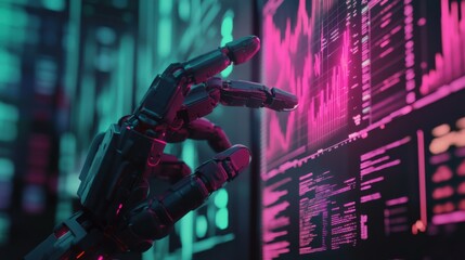 Poster - Robotic Hand Interacting with Graph and Data Visualizations 70 Characters