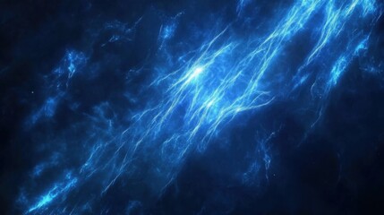 Wall Mural - Stunning Electric Blue Abstract Light Waves on Dark Background