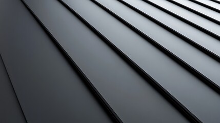Poster - A close-up view of sleek, dark metal panels arranged in a linear pattern.