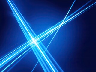 Dynamic abstract background with intersecting blue and cyan light trails creating a sense of speed and energy, dynamic, design