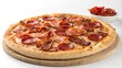 © Udomner - Delicious homemade pizza topped with crispy bacon and pepperoni, pizza, homemade, delicious, crispy, topping, bacon, pepperoni, food