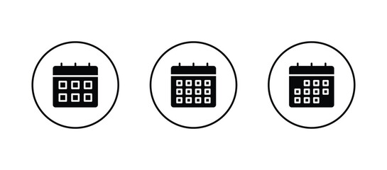 Wall Mural - calendar icon set. calender symbol vector