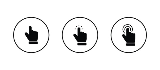 Poster - Hand pointer icons. Pointer click icon vector	