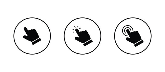 Poster - Hand pointer icons. Pointer click icon vector	