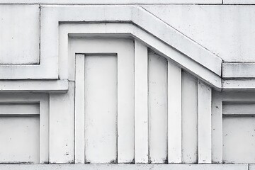 Poster - Abstract architectural detail featuring geometric shapes and lines in a minimalist style.