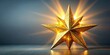© Man888 - Isolated Golden Christmas Star Decoration on a Cutout Background with Rule of Thirds for Festive Holiday Theme and Seasonal Celebrations