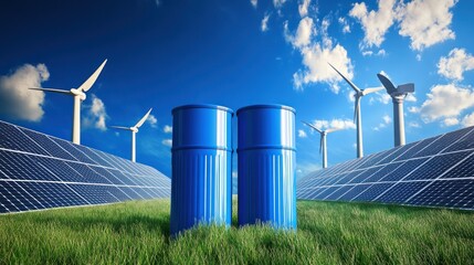 Wall Mural - battery storage systems for renewable energy