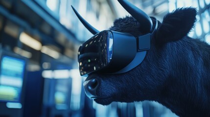 Poster - Bull in virtual reality trading simulations, enhancing learning experiences