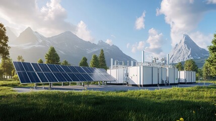 Canvas Print - Decentralized fuel production systems for localized energy solutions