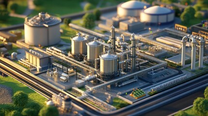 Wall Mural - decentralized fuel production systems for localized energy solutions