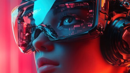 Poster - female engineer contributing to futuristic design projects, blending innovation and creativity
