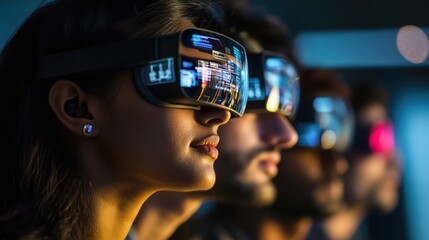 Poster - Indian innovators working on augmented reality projects in a collaborative setup, highlighting cutting-edge tech