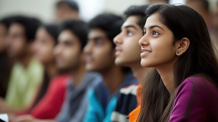 Poster - Indian students participating in educational events and workshops