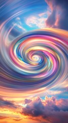 Poster - Mesmerizing and visually captivating swirling vortex of vibrant colors patterns and abstract digital art