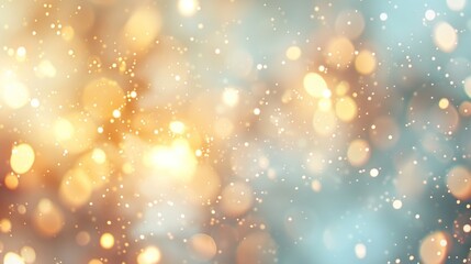 Poster - Abstract blurred lights creating a bokeh effect, perfect for festive visuals telephoto lens summer daylight cool color