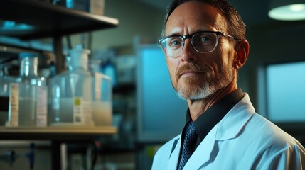 Poster - Physician involved in futuristic medical research, advancing innovative treatments