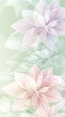Poster - soft and delicate pastel floral blooms with gradient petals on serene and ethereal botanical backgro