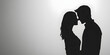 © Giancarlo - Romantic Couple Silhouette Art, Valentine's Day Artwork, Love Silhouette Print, Valentine's Day Gift, Romantic Art Print