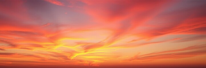 Wall Mural - vibrant hues of orange, pink, and purple painting the sky during a stunning sunset, nature, natural