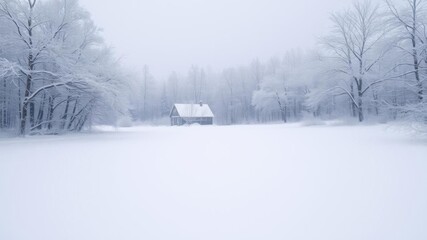 Wall Mural - Majestic landscape of a snowy winter wonderland, landscape, white