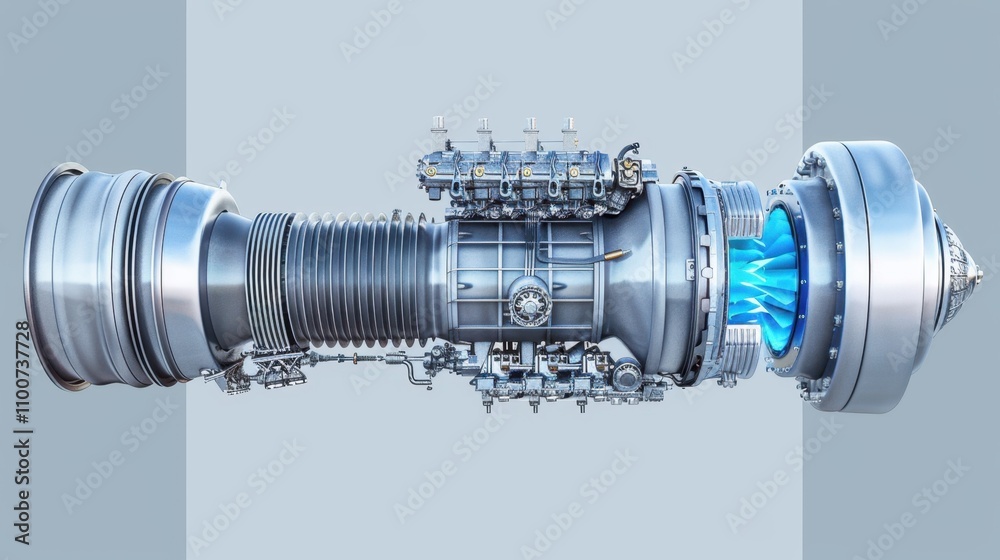 Jet Engine: A powerful engine designed for aircraft, expelling high ...