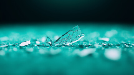 Poster - sound of glass breaking echoed from dimly lit room, creating haunting atmosphere