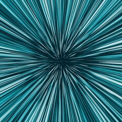 Poster - Abstract teal zoom burst lines background.