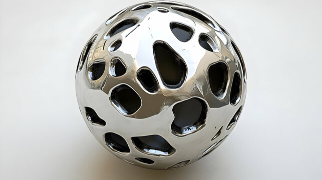 Chrome Sphere 3D Illustration